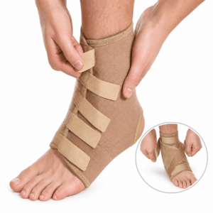 Orteză Elastică pentru Gleznă cu 2 Inserții Laterale Flexibile, MedTextile, Cod 7021