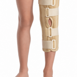 Orteză Imobilizatoare pentru Genunchi cu 3 Atele Metalice Rigide, Lungime 40 cm, MedTextile, Cod 6112
